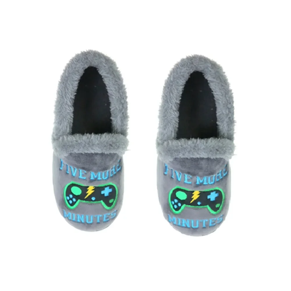Wonder Nation Big Boys Video Game - Game Over Slippers, 11/12